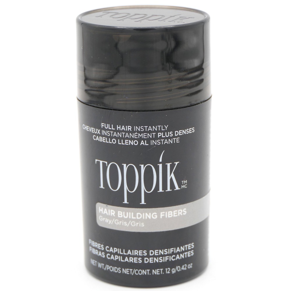 Toppik Hair Building Fibers Gray 0.42 oz Full Hair Instantly